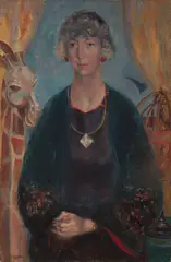 Gretchen Green by Clara Klinghoffer, 1940, oil on canvas board, sold Jun 2020