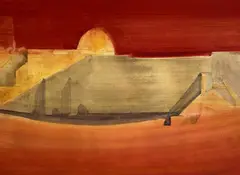 Mur des Lamentations Jerusalem by Benoît Gilsoul, watercolor on Arches paper, sold Jun 2020