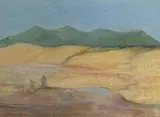 Untitled (Landscape I) by Benoît Gilsoul, pastel on paper, sold Jun 2020