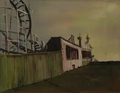 Off season by Robert R. Bliss, 1959, oil on masonite, sold Jun 2020