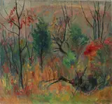 Forrest View (Woodstock) by Clara Klinghoffer, 1952, oil on canvas, sold Jun 2020