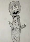 Untitled (Juggler) by Benoît Gilsoul, charcoal on paper, sold Jun 2020