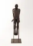 Equilibrista en paralelas by Jorge Marín, bronze with artist applied black patina in metal base, sold Jun 2020