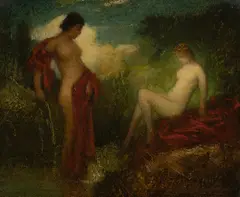 The Bathers by Elliott Daingerfield, oil on canvas, sold Jun 2020
