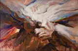 Beethoven by Gustav Rehberger, oil on canvas mounted to masonite, sold Jun 2020