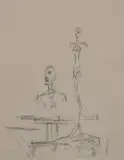 Dans l'Atelier, from Paroles peintes by Alberto Giacometti, etching, sold Jun 2020