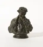 Edgar Allen Poe by George Julian Zolnay, bronze with artist applied brown patina, sold Jun 2020