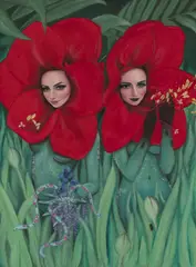 Fallacious Distractions by Julia Gabrielov, 2017, oil on canvas, sold Jun 2020