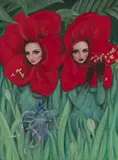 Fallacious Distractions by Julia Gabrielov, 2017, oil on canvas, sold Jun 2020