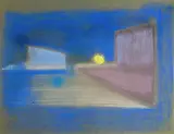 Untitled (Composition II) by Benoît Gilsoul, pastel on green paper, sold Jun 2020