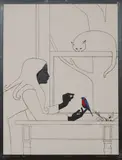 Fifth Season III & 1976 Winter Olympics Poster by Will Barnet, 1977, serigraph on foil paper, lithograph in colors, sold Jun 2020