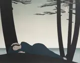 Reclining Woman by Will Barnet, 1982, lithograph in colors, sold Jun 2020