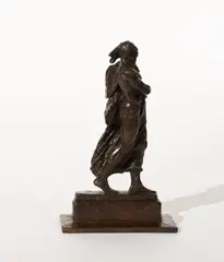 Native American Warrior by James Earle Fraser, 1969, bronze with artist applied brown patina, sold Jul 2020