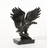 Eagle by Lee H. Letts, bronze with artist applied brown patina on marble base, sold Jul 2020