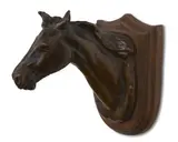 Horse Head by Charles Marion Russell, 1950, bronze with artist applied brown patina, sold Jul 2020
