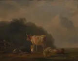 Cows by Balthasar-Paul Ommeganck, oil on canvas, sold Jul 2020