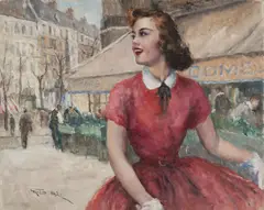 Lucille by Pál Fried, oil on canvas (unstretched), sold Jul 2020