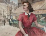 Lucille by Pál Fried, oil on canvas (unstretched), sold Jul 2020