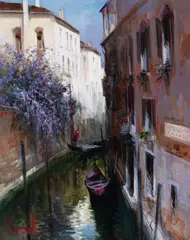 Quiet Elegance by Claudio Simonetti, oil on canvas (unstretched), sold Jul 2020