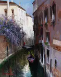 Quiet Elegance by Claudio Simonetti, oil on canvas (unstretched), sold Jul 2020
