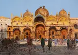 Saint Mark's Basilica by Raimondo Roberti, oil on canvas (unstretched), sold Jul 2020