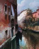Romance of Venice by Claudio Simonetti, oil on canvas (unstretched), sold Jul 2020