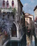 Elegance in Venice by Claudio Simonetti, oil on canvas (unstretched), sold Jul 2020