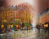 Paris Place de Terny by Guy Dessapt, oil on canvas (unstretched), sold Jul 2020
