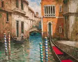 Venice by Pierre Latour, oil on canvas (unstretched), sold Jul 2020
