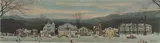 Stockbridge Main Street at Christmas by Norman Rockwell, lithograph, sold Jul 2020