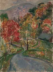 Autumn in Bearsville by Clara Klinghoffer, 1960, oil on canvas, sold Jul 2020