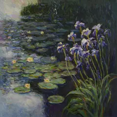 Iris Reflections by Malva, oil on canvas (unstretched), sold Jul 2020