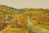 Autumns End by Malva, oil on canvas (unstretched), sold Jul 2020