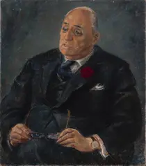 Sir Barnett Janner MP by Clara Klinghoffer, 1963, oil on canvas, sold Jul 2020