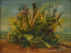 Untitled (Small bird) by Frederick Taubes, oil on masonite, sold Jul 2020