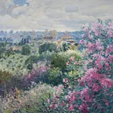 Rolling Hills by Malva, oil on canvas (unstretched), sold Jul 2020