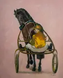 The Sulky by Ricard Arenys i Galdon, oil on canvas (unstretched), sold Jul 2020