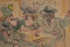 Buck Beer by Joe Miron, watercolor on paper, sold Jul 2020