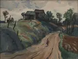 Country Road by Norman Kent, 1962, watercolor on paper, sold Jul 2020