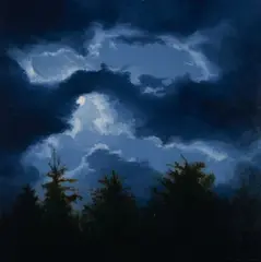 Full Moon Fever by Denny Holland, oil on board, sold Jul 2020