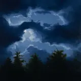 Full Moon Fever by Denny Holland, oil on board, sold Jul 2020
