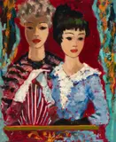 At the Opera by Stefan Coneye, oil on canvas (unstretched), sold Jul 2020