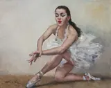 Angele by Pál Fried, oil on canvas (unstretched), sold Jul 2020