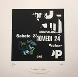 Sabato 23 by Richard Meier, 2017, silkscreen and hand-embellishment on 320 gram Coventry Rag paper, sold Aug 2020