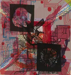 Untitled (Pink variation) by Joanne Greenbaum, 2009, silkscreen on 320 gram Coventry Rag paper, sold Aug 2020