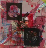 Untitled (Pink variation) by Joanne Greenbaum, 2009, silkscreen on 320 gram Coventry Rag paper, sold Aug 2020