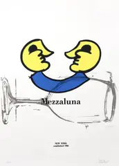 Mezzaluna by Jay Batlle, 2014, silkscreen on 320 gram Coventry Rag paper, sold Aug 2020