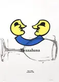 Mezzaluna by Jay Batlle, 2014, silkscreen on 320 gram Coventry Rag paper, sold Aug 2020