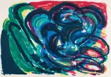 Description Without Place by Claire Seidl, 1986, lithograph and screenprint, sold Aug 2020