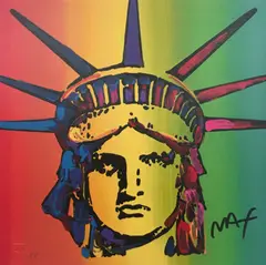 Liberty by Peter Max, 1994, silkscreen on 320 gram Coventry Rag paper, sold Aug 2020